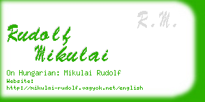 rudolf mikulai business card